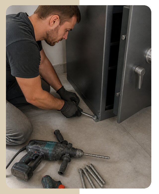Профессиональное усиление крепления сейфа к полу и стене в Лобне